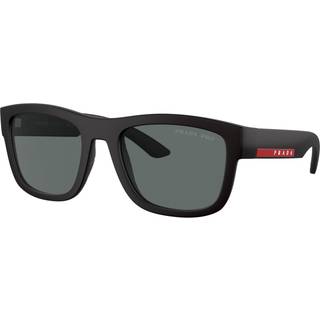 Prada Linea Rossa Mand PS 01ZS DG002G Solbriller Nylon Sort Grå Pillow Polariseret