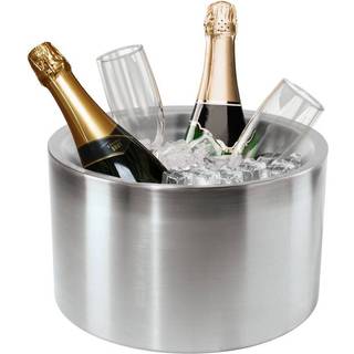 Oggi rustfrit stål dobbelt vægfestkap - holder op til 4 flasker vin eller champagne. Størrelse 11 """" med 6 """".