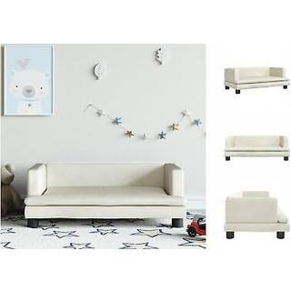 sofa til børn 80x45x30 cm velour cremefarvet