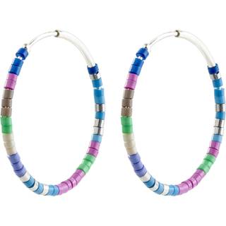 Pilgrim ALISON hoop øreringe blå/sølvbelagt