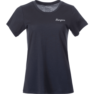 Bergans Women's Rabot Emblem Wool Tee Navy Blue, M