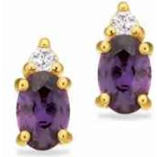 Scrouples øreringe lilla/hvid cubic zirkonia i forgyldt