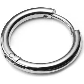 Sølvfarvet Titanium Hoop Ørering