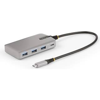 STARTECH 4-Port USB-C Hub with USB-C Video Output - 3x USB-A/1x USB-C 100W PD Pass-Through USB 10Gbps 1ft/30cm Cable Portable US