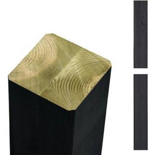 PLUS omlimet stolpe/drager, sort/fyr - 9 x 9 x 98 cm