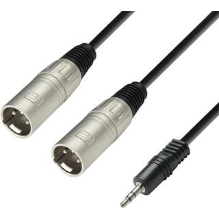 Adam Hall Cables K3 YWMM 0300 - Audio Cable 3.5 mm Jack stereo to 2 x XLR male 3 m