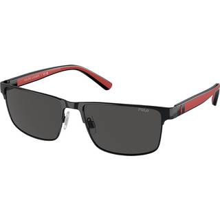 Polo Ralph Lauren Mand PH3155 922387 Solbriller Metal Sort Grå Firkantet Normal