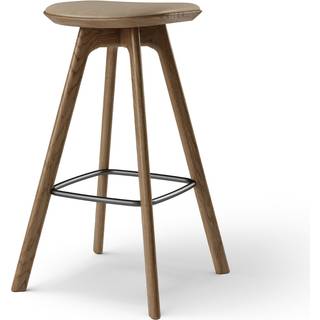 Brdr. Krüger Pauline Barstol 75 Cm Olieret Eg / Mandelfarvet - Barstole Læder Almond - PA75-OFU-XX-63