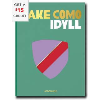 Assouline Coffee Table Books - 'Lake Como Idyll' in GREEN Paper, linen