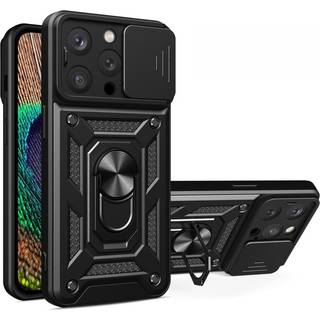 iPhone 15 Pro Håndværker Cover m. Magnetisk Kickstand & Cam Slider - Sort