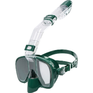Watery fullface snorkelmaske til børn - Pearl - Mørkegrøn - Fullface dykkermasker