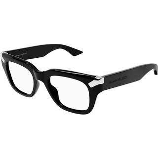 Alexander McQueen Mand AM0443O 001 Optiske stel Acetat Sort Transparent Firkantet