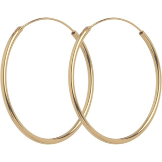 Pernille Corydon øreringe - E-140 Plain Hoop guldbelagt