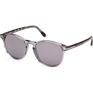 TOM FORD Mand FT1097 LEWIS 20C Solbriller Acetat Grå Grå Rund Normal Spejl