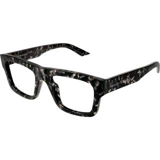 Alexander McQueen Mand AM0452O 002 Optiske stel Acetat Havana Transparent Firkantet
