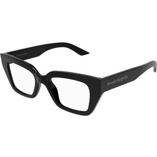 Alexander McQueen Kvinde AM0453O 001 Optiske stel Acetat Sort Transparent Cat Eye