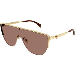 Alexander McQueen Mand AM0457S 002 Solbriller Metal Guld Brun Maske