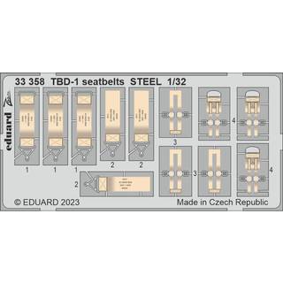 TBD-1 seatbelts STEEL 1/32 TRUMPETER