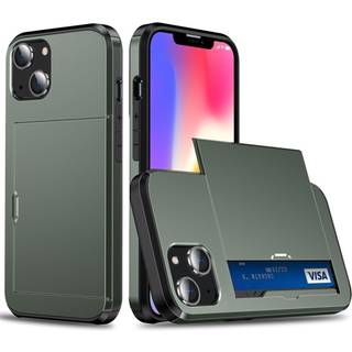 SKALO iPhone 14 Armor Cover kortholder - Grøn