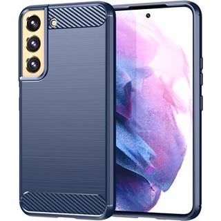 Samsung Galaxy S22 5G Børstet TPU Cover - Karbonfiber - Blå