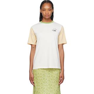 Maison Kitsune Cafe Kitsune T Shirt Beige