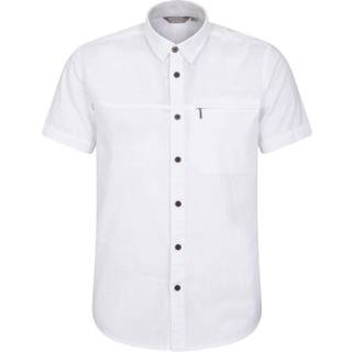 Mountain Warehouse Mountain Warehouse White Mens Coconut Slub Texture Short Sleeve 100% Cotton Shirt - 3X-Large