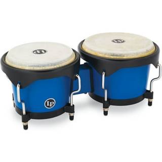 Latin Percussion Discovery Series 6-1/4-tommer og 7 1/4-tommer bongo med gratis b?repose tromme racerbil Blue (LP601D-DB-K)