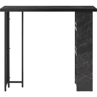 SoBuy barbord FWT100-SCH med opbevaring, sort