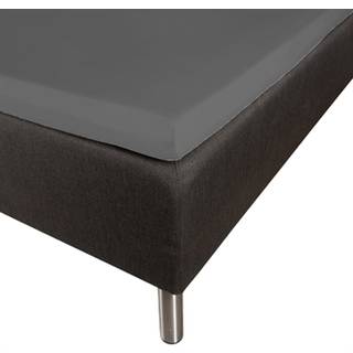 Blødt kuvertlagen 90x210 - 100% bomuldssatin - 8 cm i højden - Gråt lagen til topmadras - By Night satin lagen