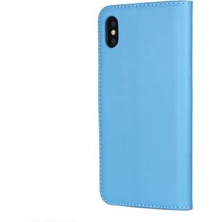 EIDERWOOD iPhone XS Max Læder Flip Cover m. Pung & Ståfunktion - Blå