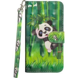 EIDERWOOD iPhone XR Læder Flip Cover m. Pung & Strop - Panda
