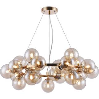 Rund Dallas pendellampe, guld