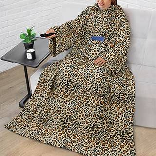 Pavilia premium fleece t?ppe med ?rmer til kvinder m?nd Voksne b?rbart t?ppe varm hyggelig super bl?d ?rmet kast med arm gave til kvinder mor kon