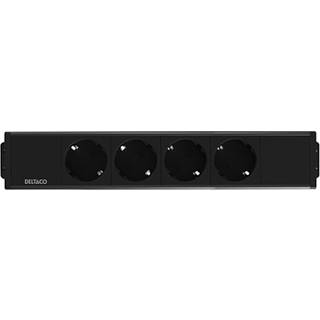 Deltaco Power Strip Under-Desk - 4 Outlets