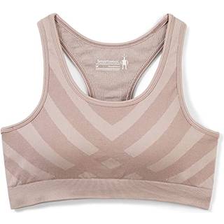 Smartwool Merino Sport Seamless Racerback Bra - XS, Komfortabel Sportsbh til Dame, Brun