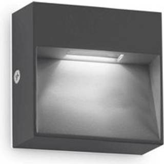 Ideal Lux udendørs væglampe Dedra, antracit, 10 x 10 cm