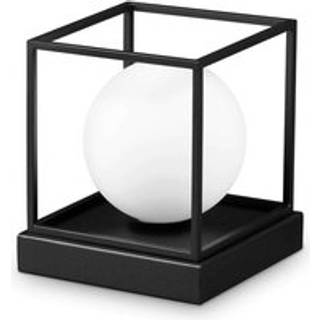 Ideal Lux Lingotto bordlampe højde 15 cm sort, opalglas
