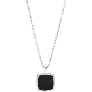 Tom Wood Cushion Pendant Onyx Silver