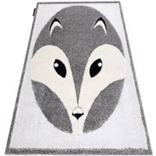 Tæppe børns JOY Fox ræv, til børn - Strukturelle, to niveauer af fleece grå / fløde 160x220 cm