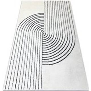 Tæppe moderne MODE 8587 geometrisk creme / sort 200x290 cm