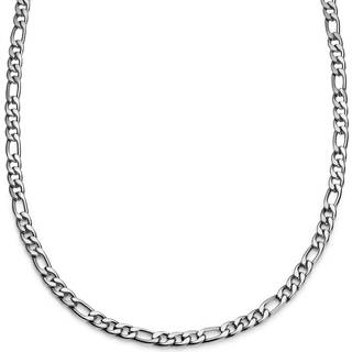 Essentials | 8 mm Sølvfarvet Figaro Kæde Halskæde