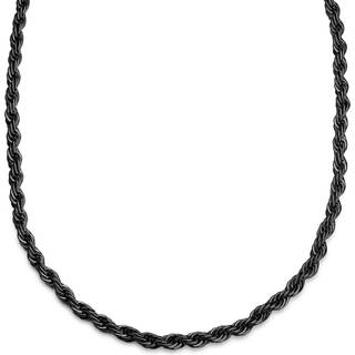 Essentials | 8 mm Gunmetal Sort Reb Kæde Halskæde