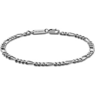 Argentia | 925s | 4 mm Rhodiumbelagt Sterlingsølv Figaro Kæde Armbånd