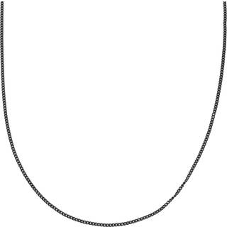 2 mm Sort Halskæde i Sort Rustfrit Stål