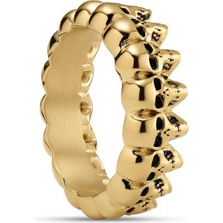 Aspero | 8 mm Guldfarvet Rustfri Stål Kranium Ring