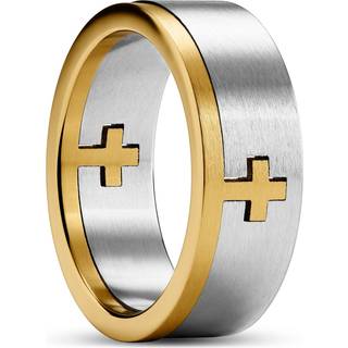 Unity | 8 mm Sølv- & Guldfarvet Kors Ring