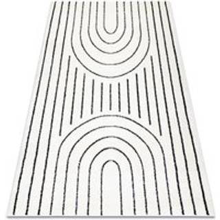 Tæppe moderne MODE 8494 geometrisk creme / sort 140x190 cm