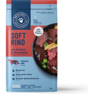 Pets Deli Soft tørfoder med oksekød, broccoli og granatæble 78.33 DKK/1 kg