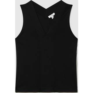 Reiss Reiss Black Mira V-Neck Shell Top