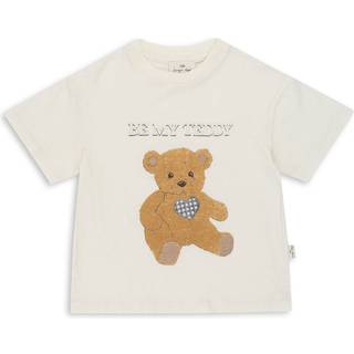 Konges Sløjd T-shirt Med Bamse Cremefarvet 5-6 Y  Creme  5-6 år  mand